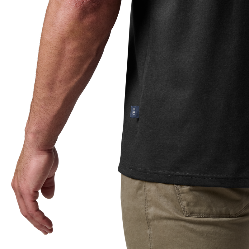 YETI Mens Logo Badge T-Shirt Black-4