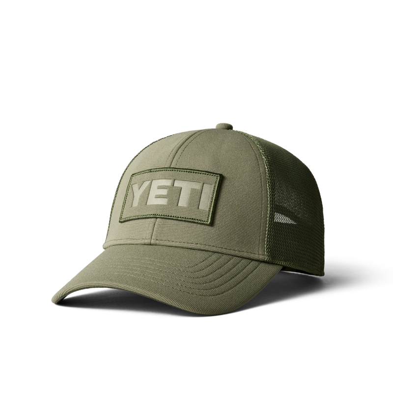 YETI Patch on Patch Trucker Hat Olive Green-2
