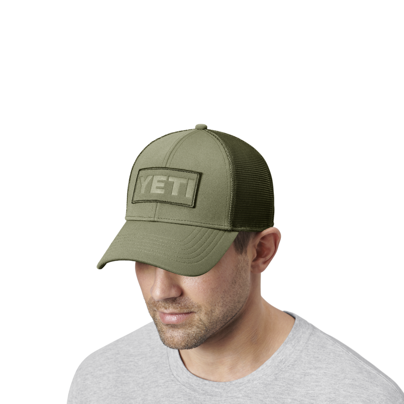 YETI Patch on Patch Trucker Hat Olive Green-3