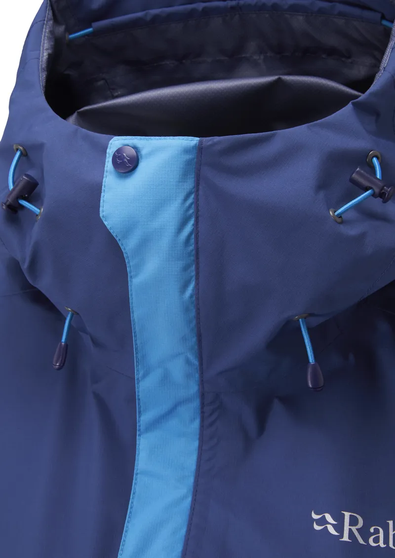 Rab Womens Downpour Eco Jacket Nightfall Blue / Alaska Blue-5