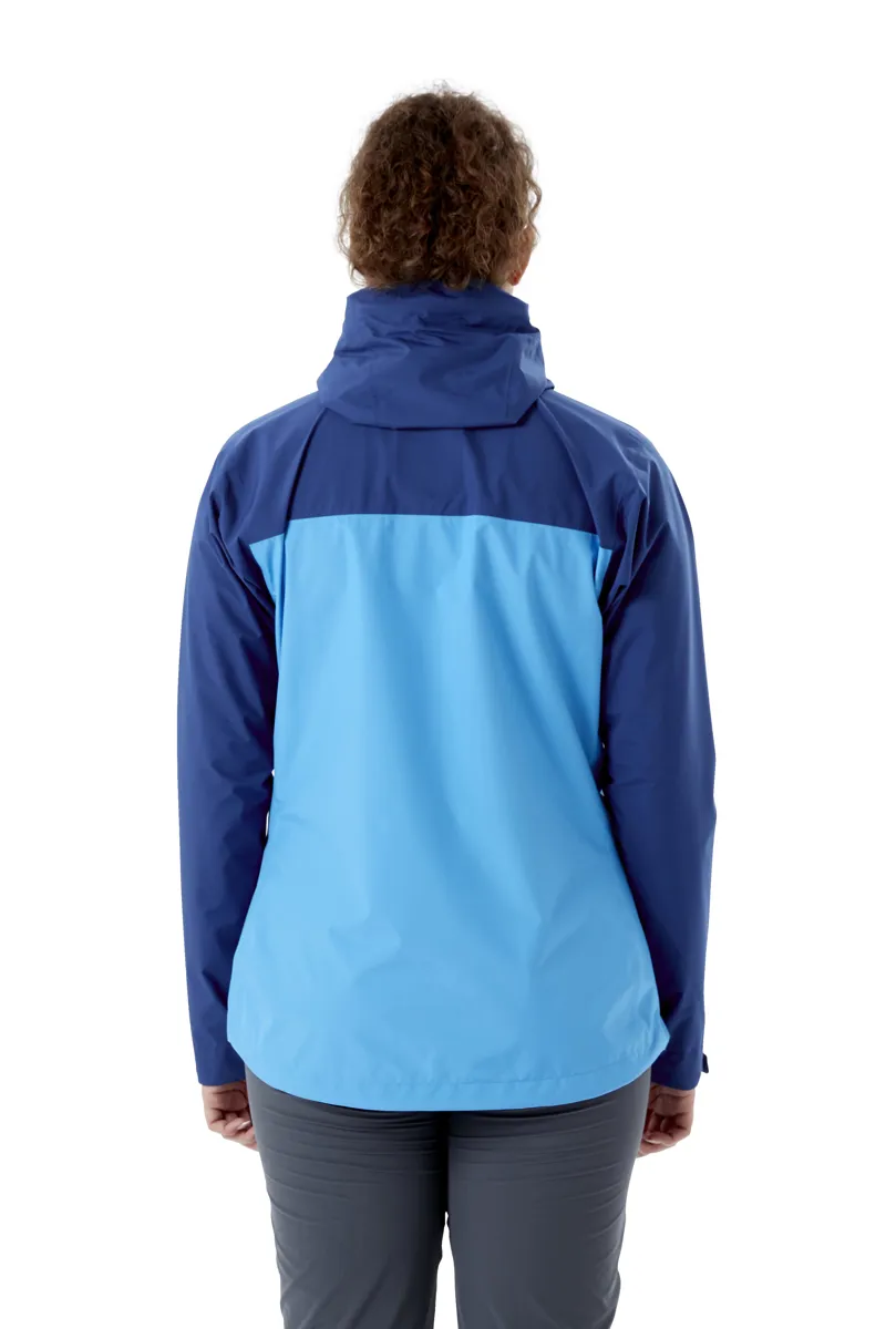 Rab Womens Downpour Eco Jacket Nightfall Blue / Alaska Blue-3