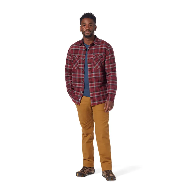 Royal Robbins Mens Snowcap Lined Flannel Shirt Syrah/Big Basin Plaid-2