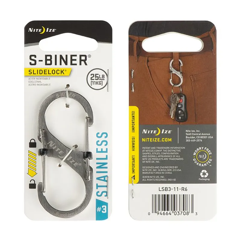 Niteize SlideLock Stainless S-Biner 3