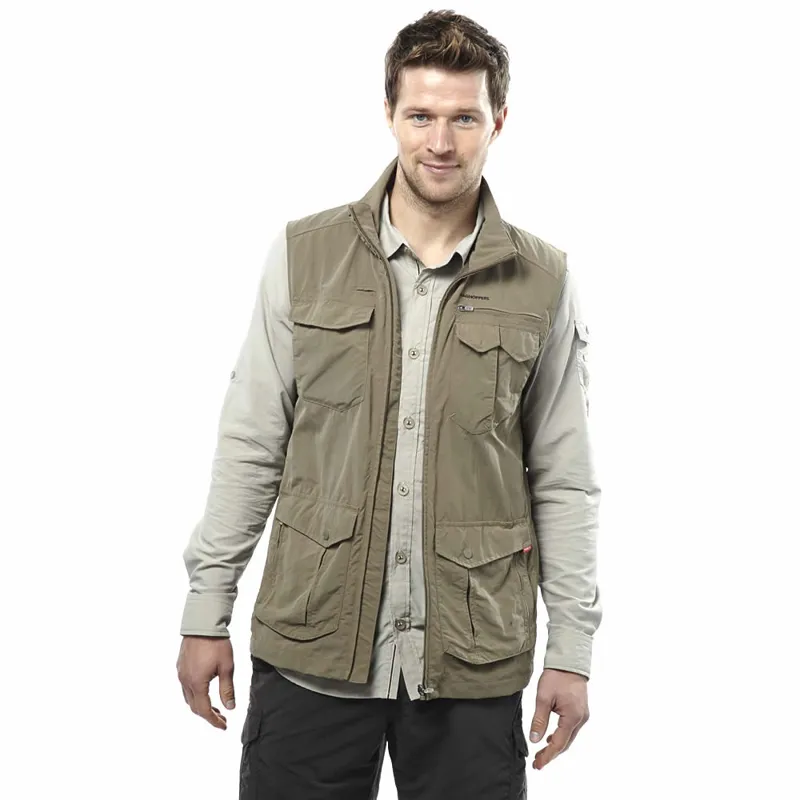 Craghoppers Mens Nosilife Adventure Gilet Pebble-1