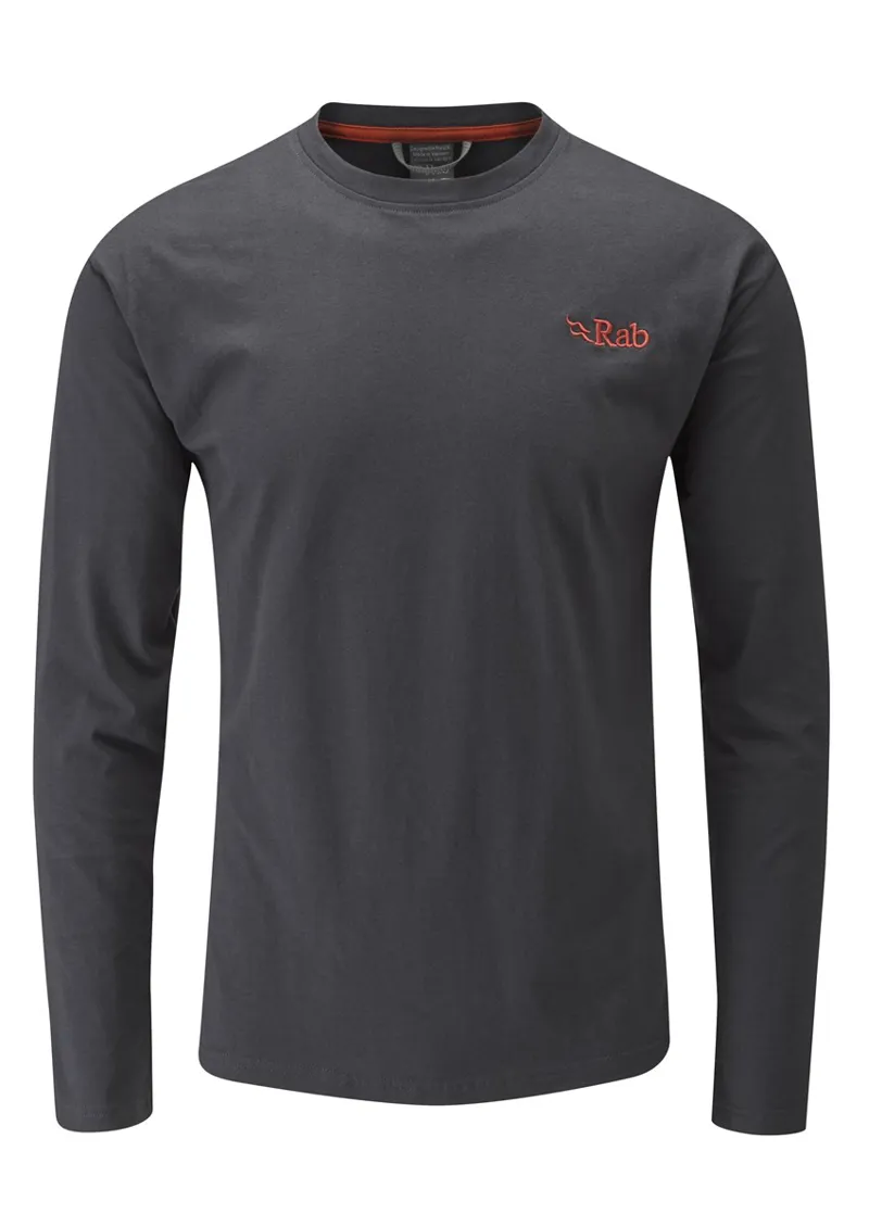 Rab Mens Belay Long Sleeve Tee Anthracite