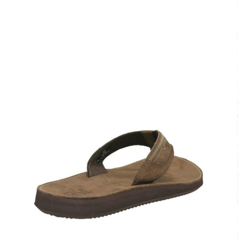 Teva Mens Benson Flip Flop Brown Leather-2