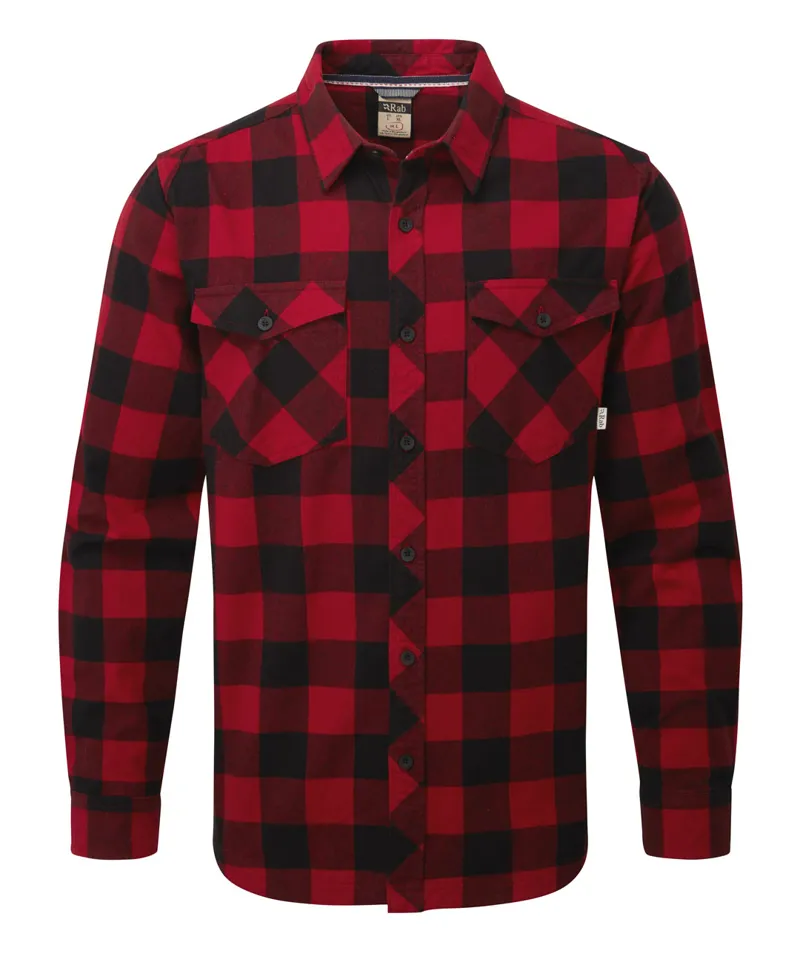 Rab Mens Boundary Shirt Autumn Red/Black