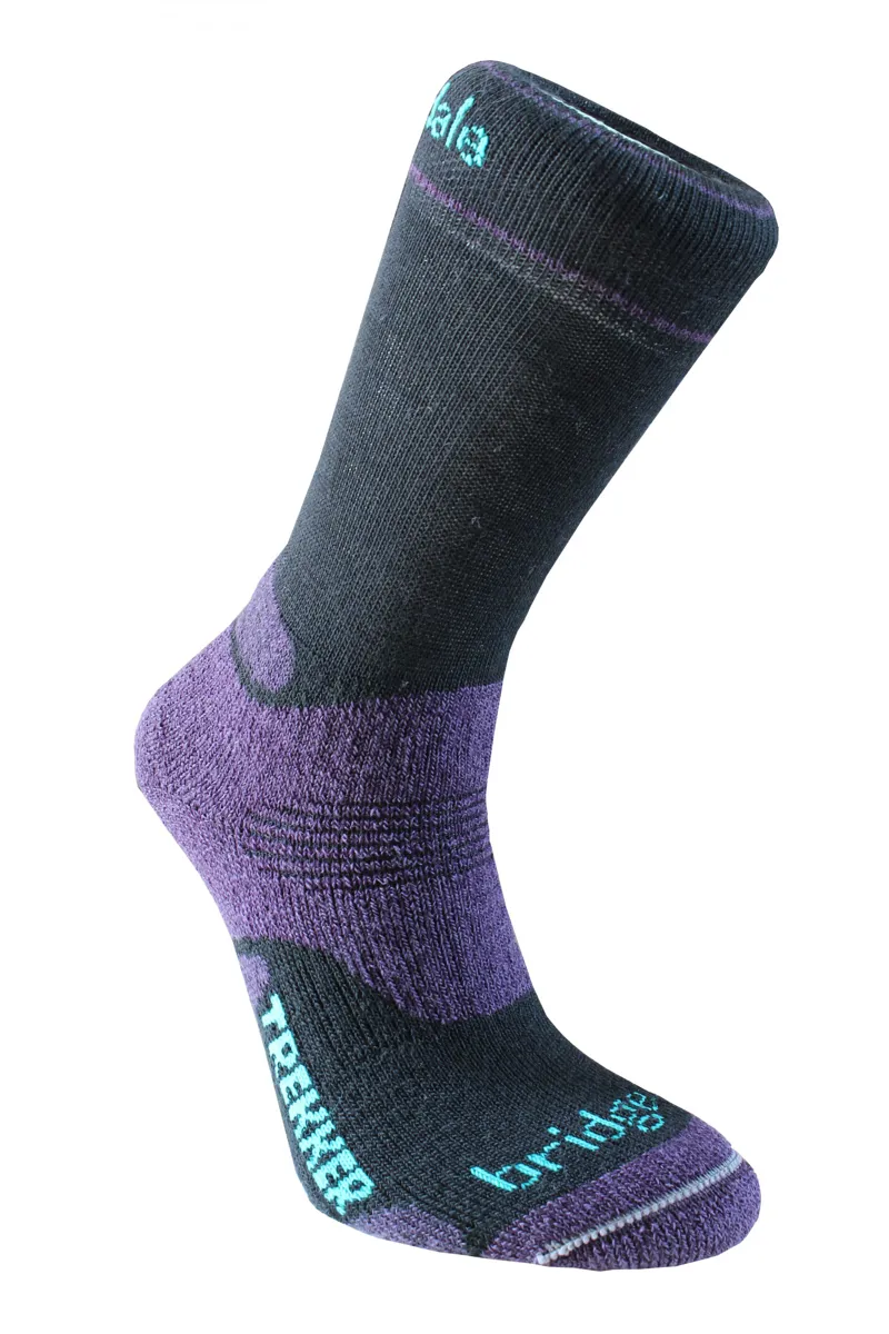 Bridgedale Womens WoolFusion Trekker Black Purple