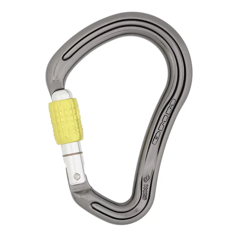 DMM Boa HMS Screwgate 30kN Carabiner Titanium/Lime