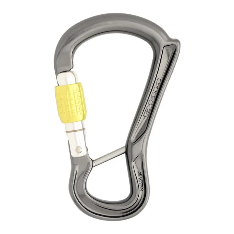 DMM Ceros Screwgate Carabiner Captive Bar Titanium/Lime