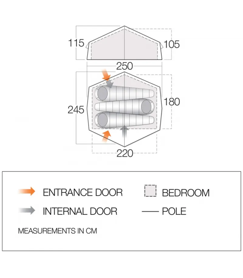 Vango Cairngorm 300 Tent Dark Moss-1