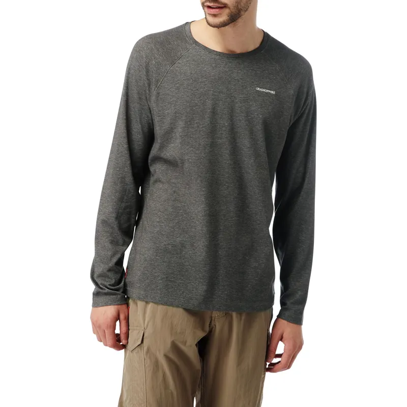 Craghoppers Mens Nosilife Bayame LS T-Shirt Black Pepper-1