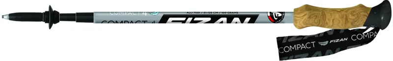 Fizan Compact 4 Grey Trekking Poles Pair