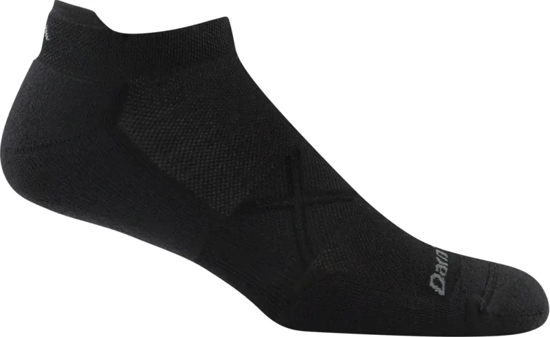 Darn Tough Mens Vertex Tab No Show Ultra Light Sock Black