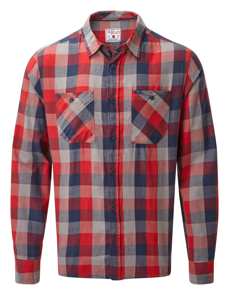 Rab Mens Dusker LS Shirt Autumn Red Check