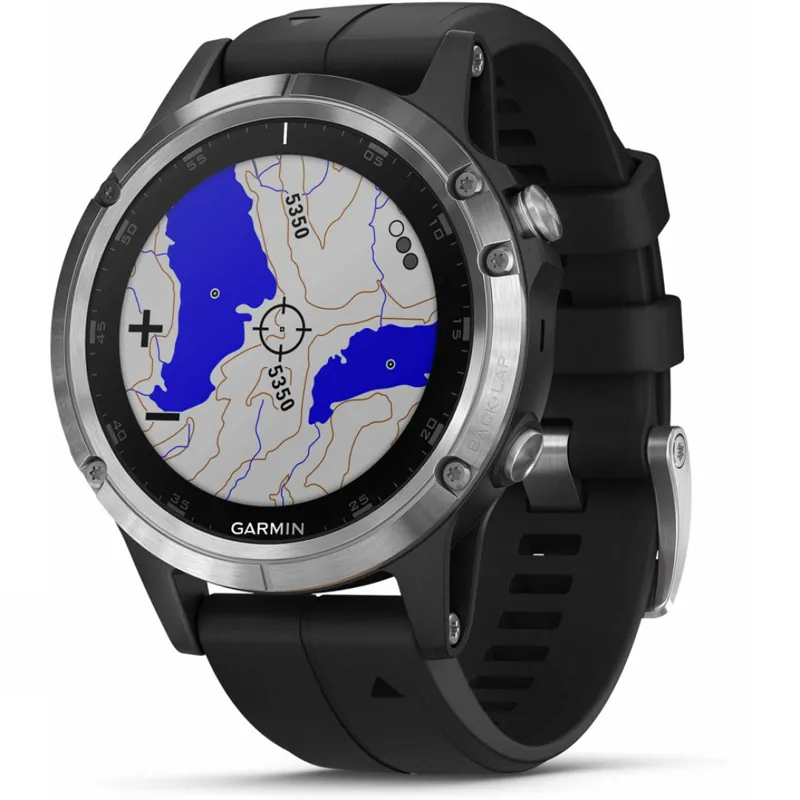 Garmin Fenix 5 Plus Silver With Black Band-2