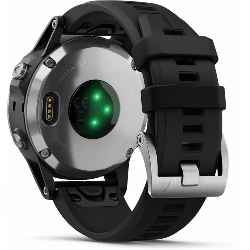 Garmin Fenix 5 Plus Silver With Black Band-5