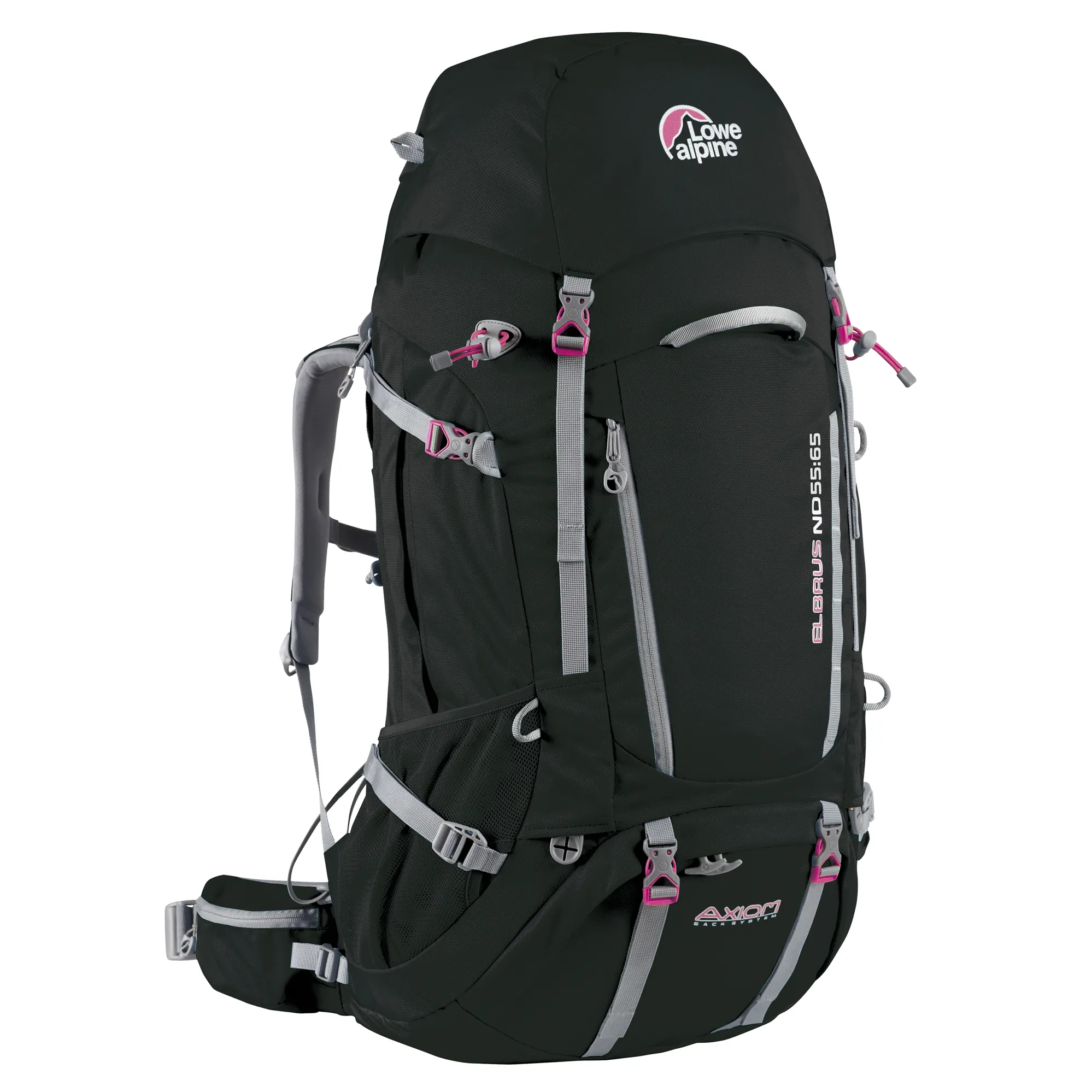 Lowe Alpine Axiom Elbrus ND55:65 Black/Magenta - Main Image