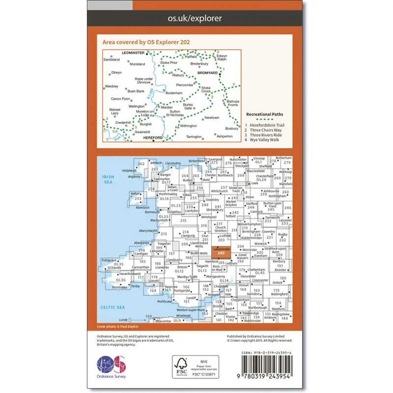 OS Active Explorer Map 202 Leominster and Bromyard-1