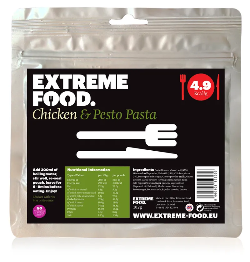 Extreme Food Chicken and Pesto Pasta