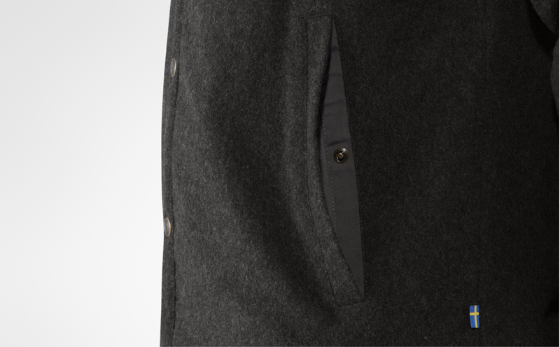 Fjallraven Mens Canada Wool Padded Jacket Stone Grey-7