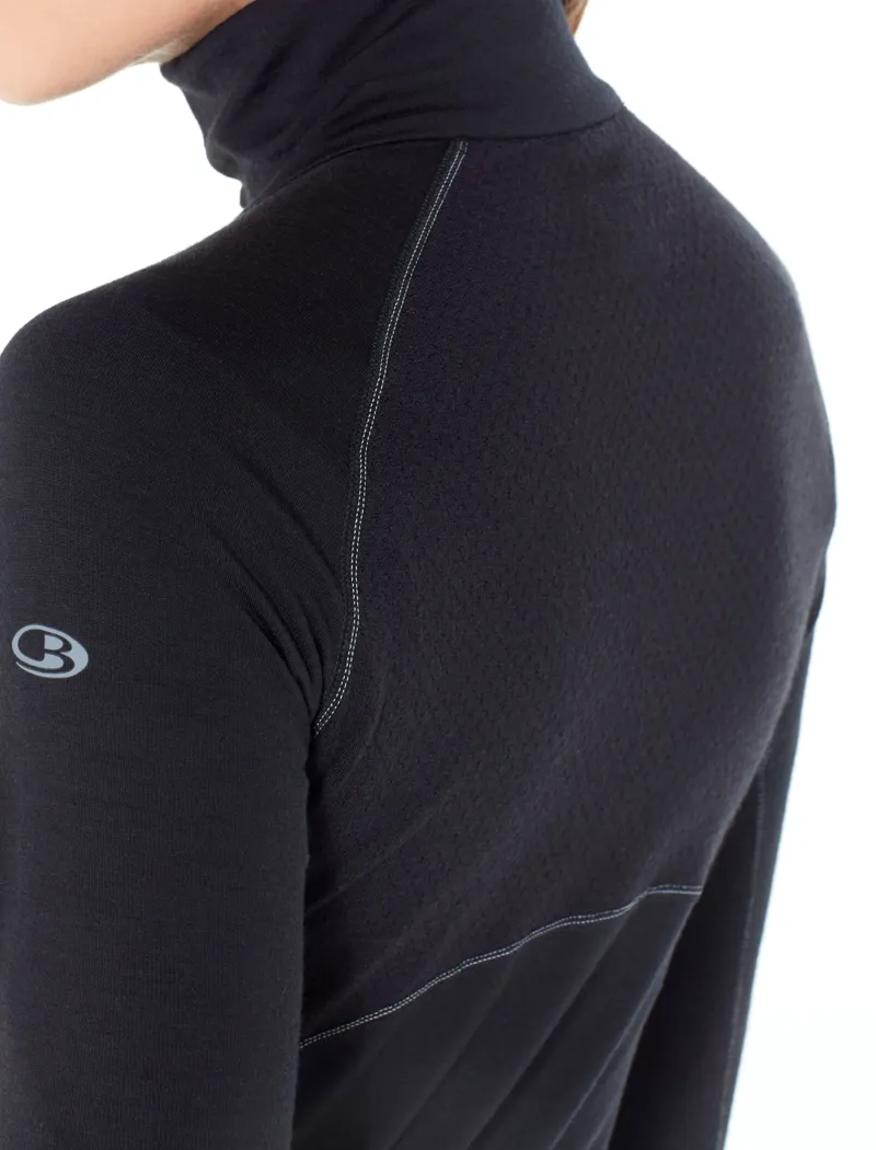 Icebreaker Womens Zone LS Zip Arctic Teal/Kingfisher-4