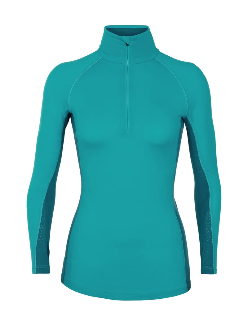 Icebreaker Womens Zone LS Zip Arctic Teal/Kingfisher