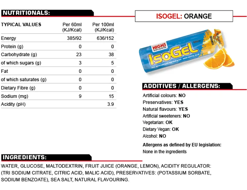 High5 IsoGel Sports Gel Orange-1