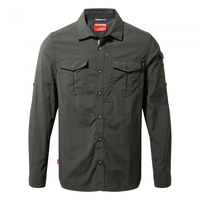 Craghoppers Mens Nosilife Adventure Shirt Black Pepper