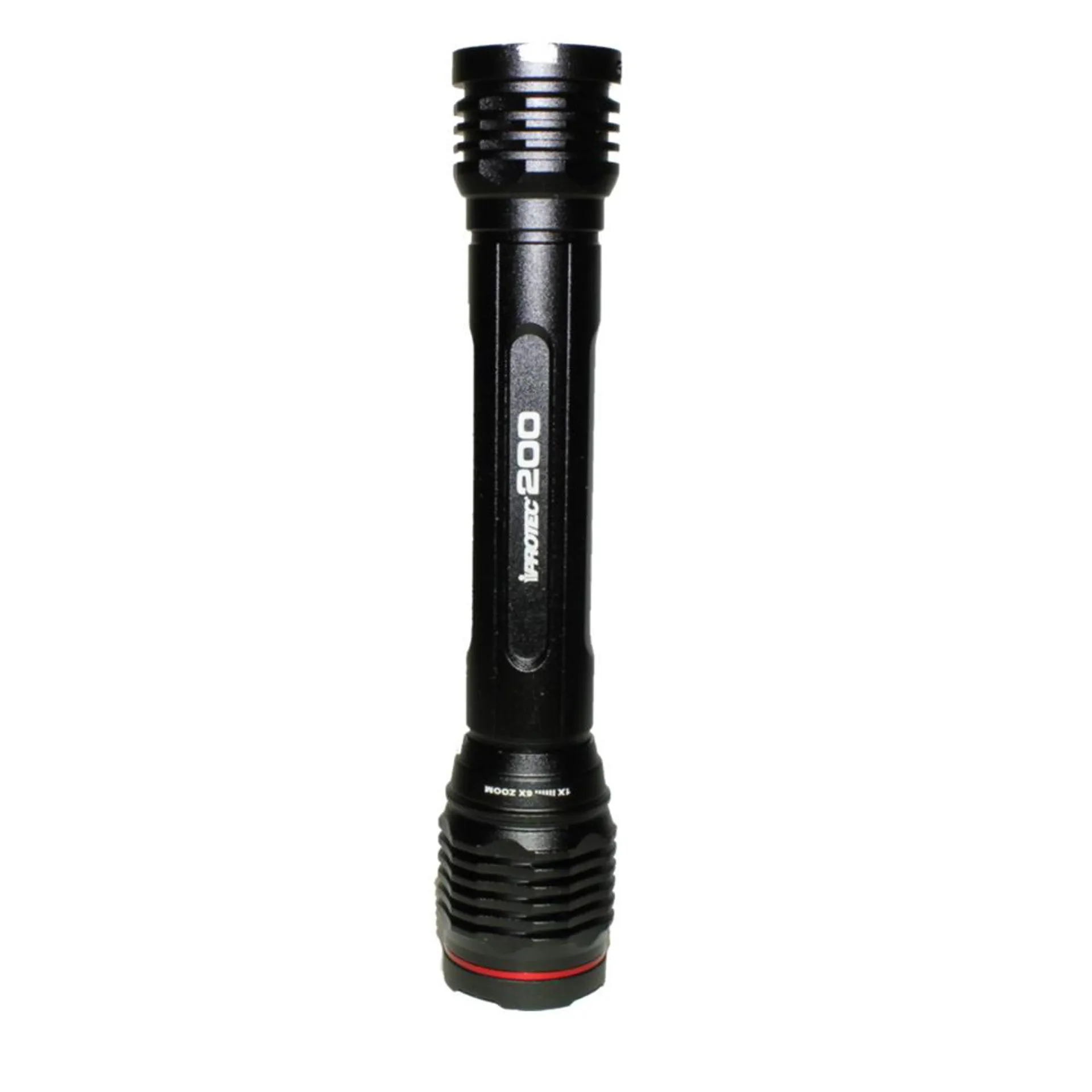 IPROTEC Pro 280 Lumen LED Flashlight - 4x Zoom, Tactical, Batteries Included