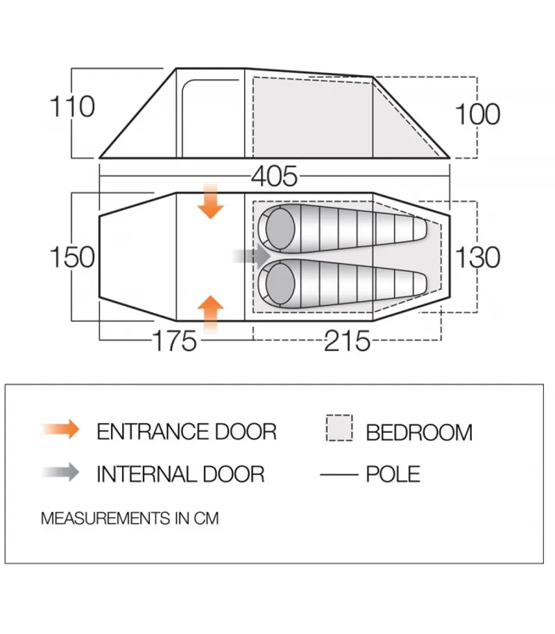Vango Knoydart 200 Tent Dark Moss-1