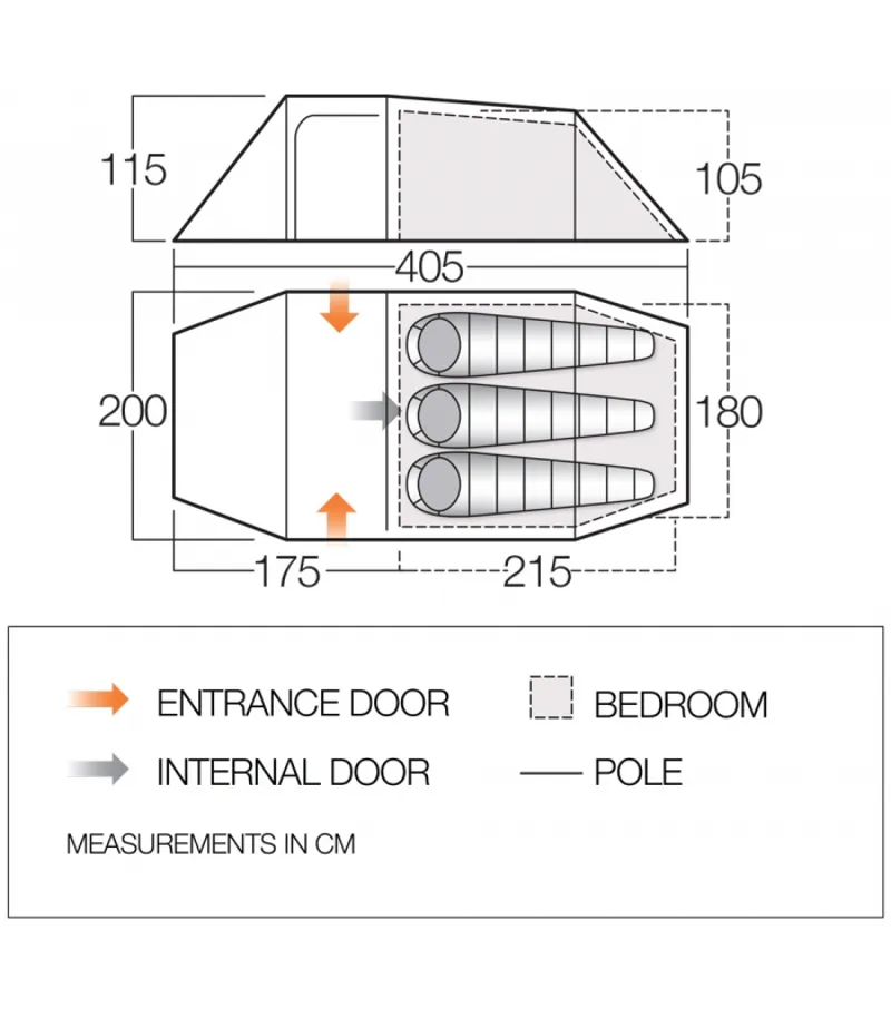 Vango Knoydart 300 Tent Dark Moss-1