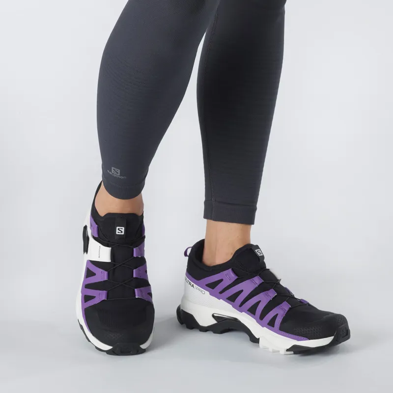 Salomon Women's X Ultra Pro GTX Black/White/Royal Lilac-5