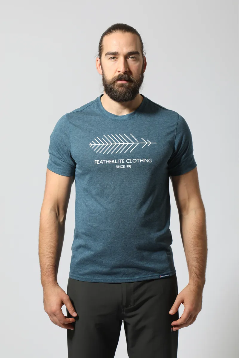 Montane Mens Neon Featherlite T-Shirt Narwhal Blue-1