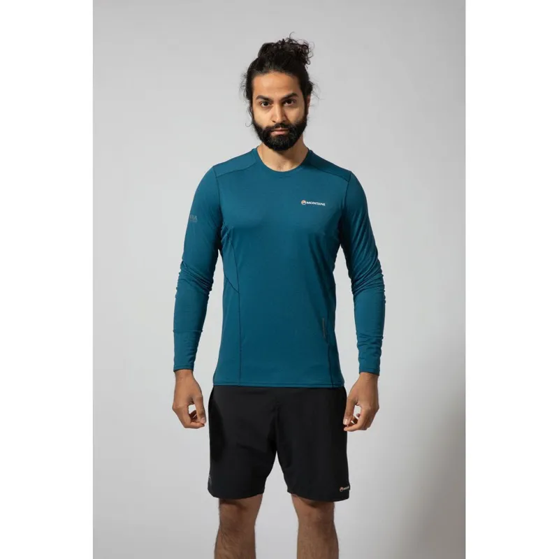 Montane Mens Sabre Long Sleeve T-Shirt Narwhal Blue-1