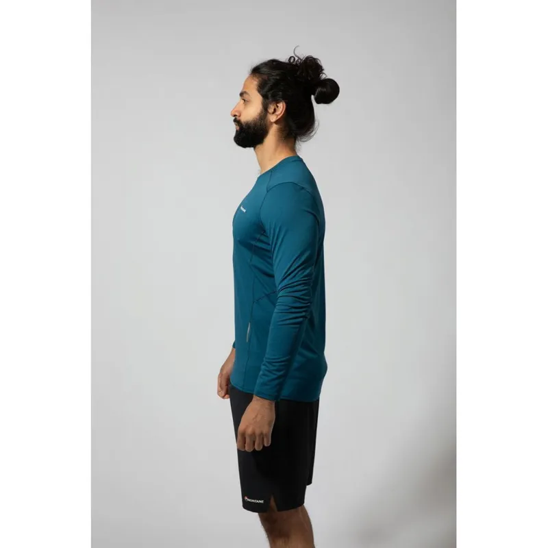 Montane Mens Sabre Long Sleeve T-Shirt Narwhal Blue-2