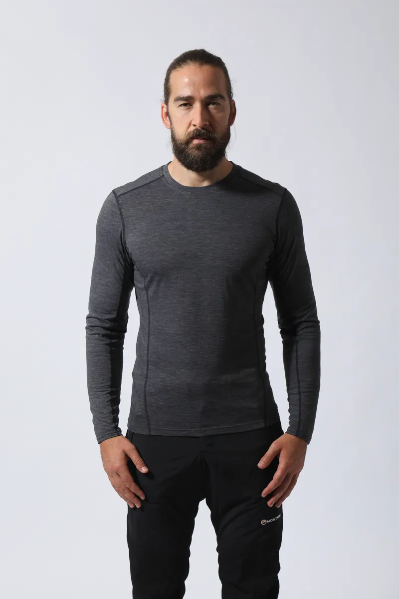 Montane Mens Primino 140g Long Sleeve T-Shirt Black-2