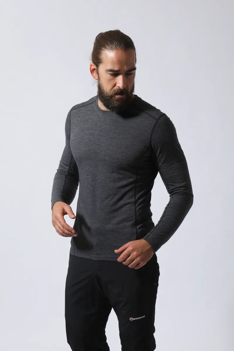 Montane Mens Primino 140g Long Sleeve T-Shirt Black-3