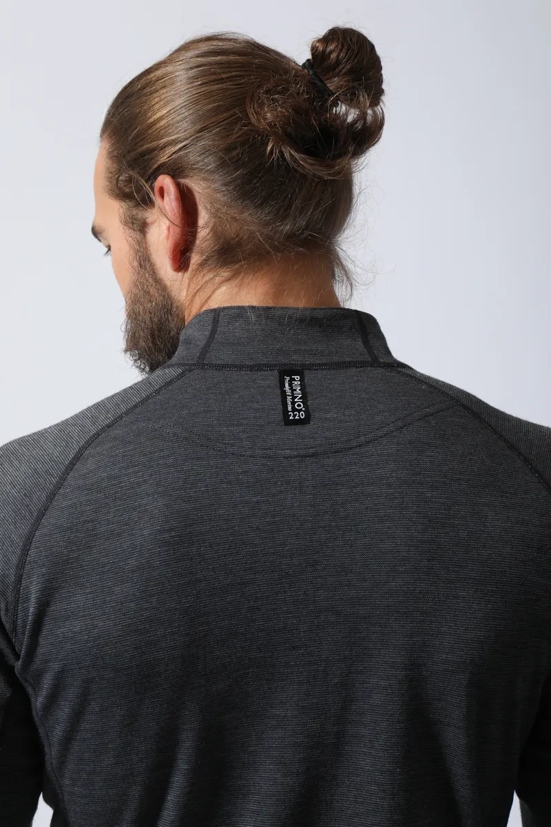 Montane Mens Primino 220 Zip Neck Black-3