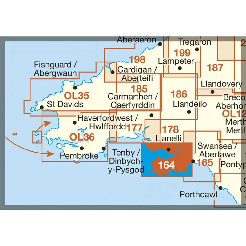 OS Explorer 164 Gower Map with Download Code-2