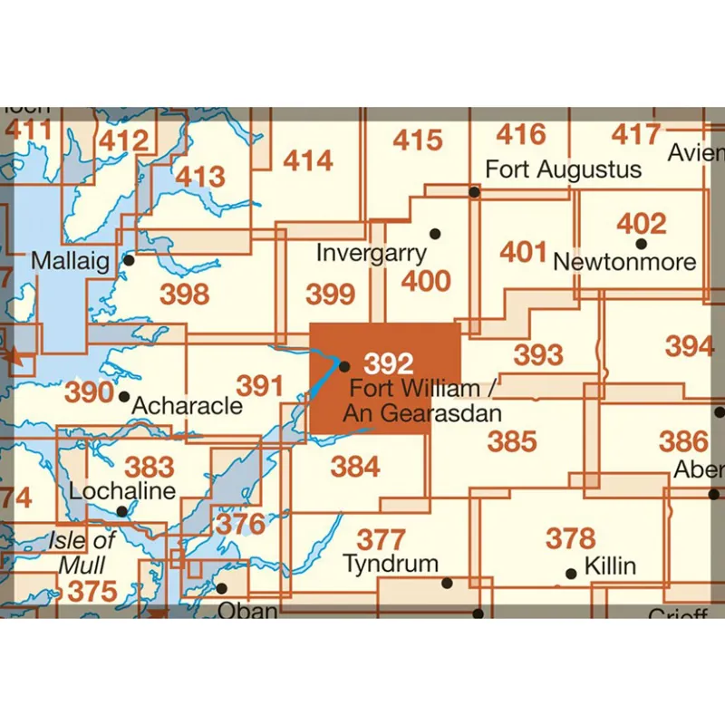 OS Explorer 392 Ben Nevis and Fort William With Download Code-1