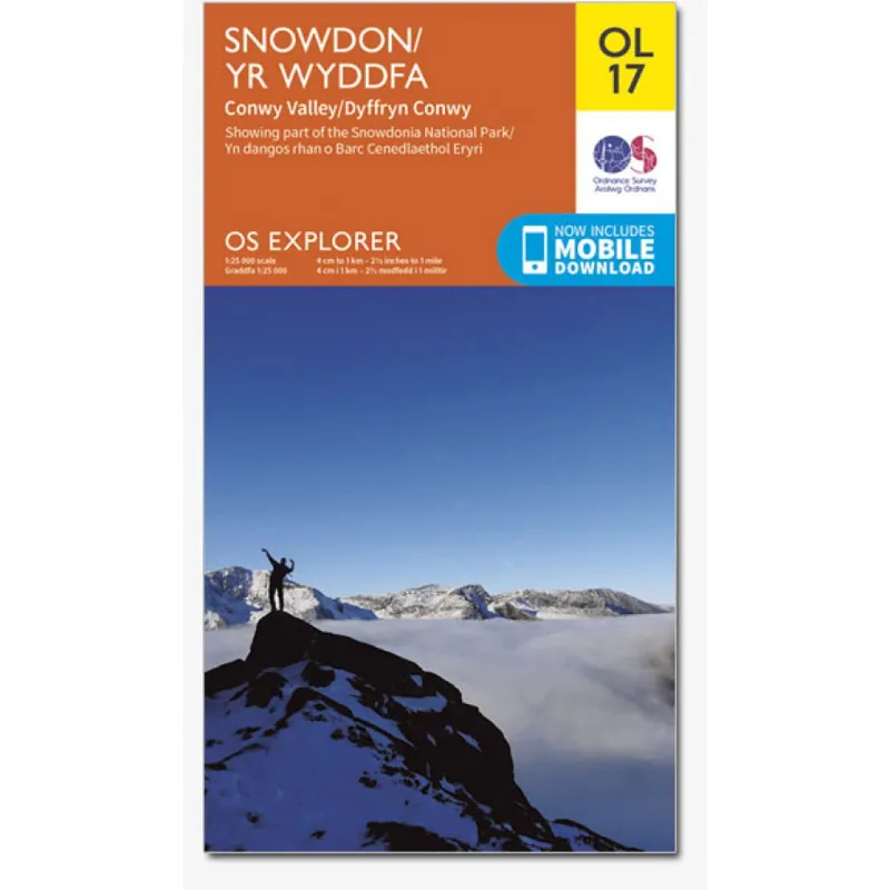 OS Explorer Map OL17 Snowdon With Download Code