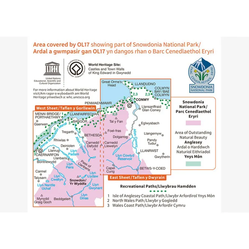 OS Explorer Map OL17 Snowdon With Download Code-2