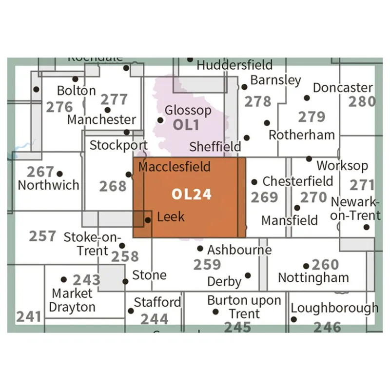 OS Explorer Map OL24 Peak District White Peak With Download Code-1