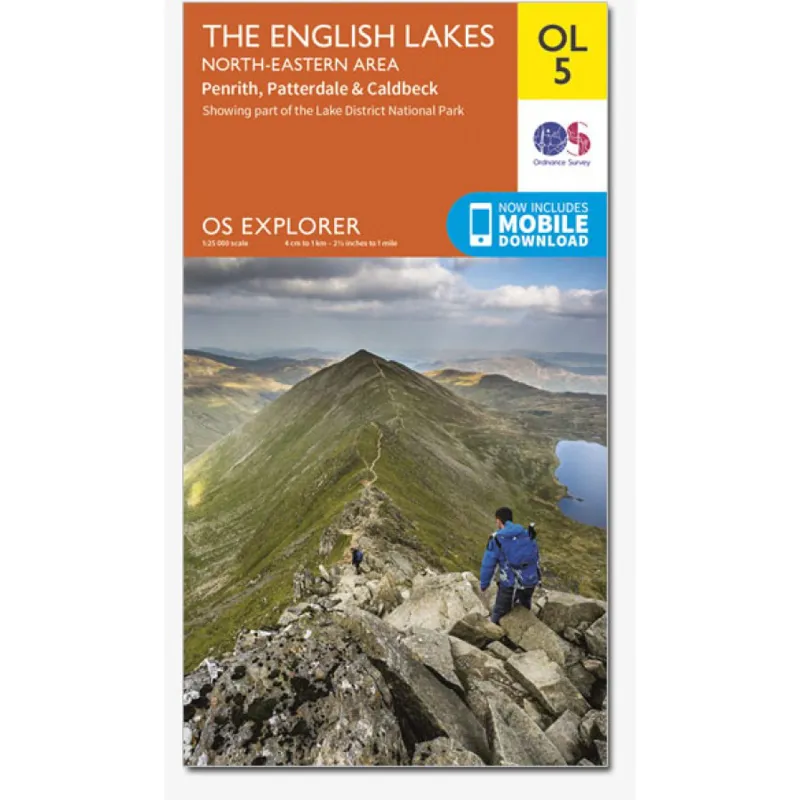 OS Explorer Map OL5 Lake District NE Area With Download Code