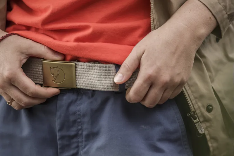 Fjallraven Canvas Brass Belt 4cm Mountain Grey-1