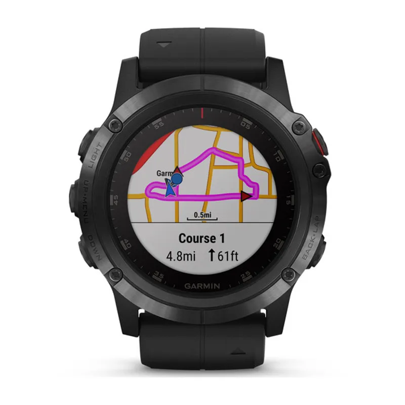 Garmin Fenix 5x Plus Sapphire Black with Black Band-1
