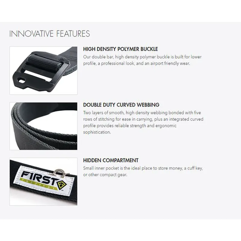 First Tactical Range Belt 1.5 inch Black-5