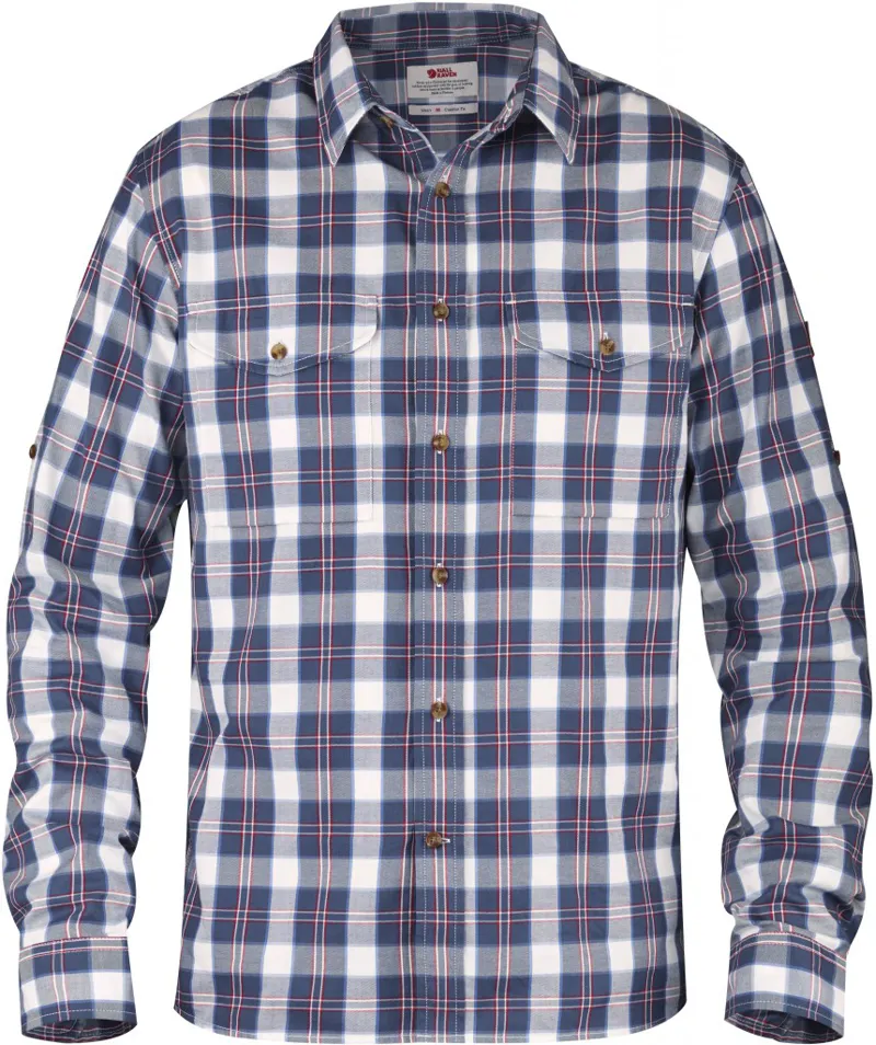 Fjallraven Mens Sarek Flannel Shirt LS Uncle Blue