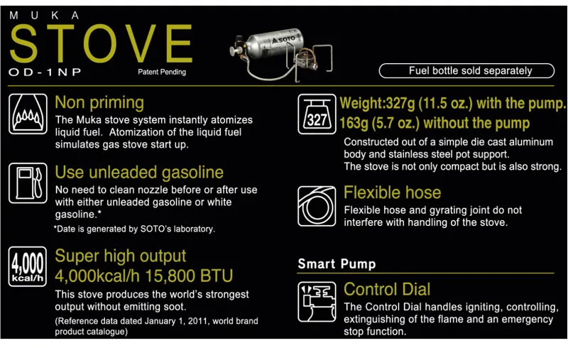 Soto Muka Stove with 700ml Bottle-3